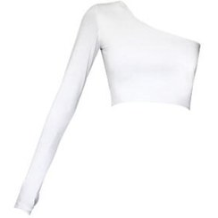 تصویر کراپ زنانه آستین بلند مدل رومی‌‌ - سرمه ای 