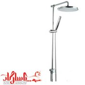 تصویر دوش حمام قهرمان دو کاره با شلنگ فلزی ایتالیا 
