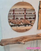 تصویر اینه کنسول چوب گردو 