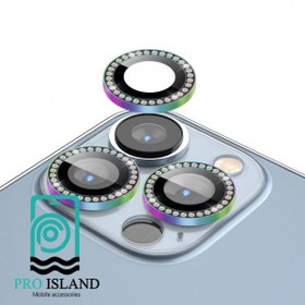 تصویر محافظ لنز دوربین گوشی موبایل گرین لاین مدل Diamond مناسب گوشی iPhone 14 Pro Max / Pro Green Lion Diamond Lens Protector for iPhone 14 Pro / 14 Pro Max