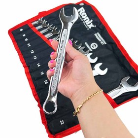 تصویر ست آچار یکسر رینگ و تخت رونیکس مدل RH-2158 ۱۲ عددی 