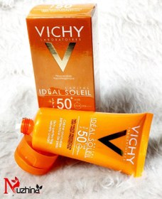 تصویر ضد آفتاب ویشی سری Ideal Soleil حجم 50 میلی لیتر مدل Dry Touch Vichy Dry Touch Ideal Soleil spf50 Sunscreen Fluid 50ml