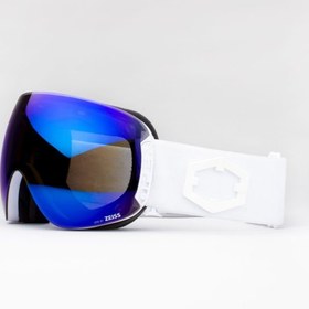 تصویر عینک اسکی اوت آف مدل OPEN WHITE به همراه لنز هوای برفی اضافه Persimmon 