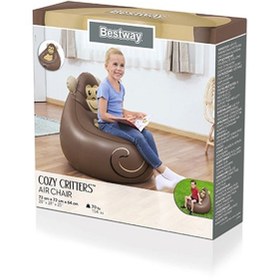 تصویر صندلی هوایی حیوانات دلسوز برند bestway Airchair Cozy Critters