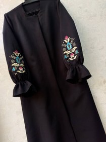 تصویر مانتو مجلسی زنانه سوگل گلدوزی شده جنس مازراتی سایز ۳۸ تا ۵۲ 