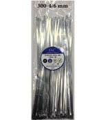 تصویر بست کمربندی استیل 304 ( mm 4/6-300 ) cbc STAINLESS STEEL 304 CBC CABLE TIE 300-4/6 mm