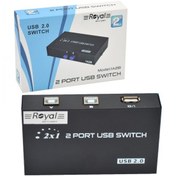 تصویر سوییچ پرینتر رویال Royal 1A2B USB Switch 2Port کد 9033 