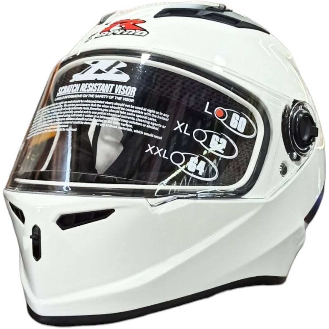 خرید و قیمت کلاه کاسکت فک ثابت راپیدو مدل WHITE 450 ترب