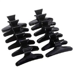 تصویر کلیپس تقسیم مو مشکی بسته بندی ۱۲ عددی 