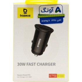 تصویر شارژر فندکی 30 وات Baseus سری Square Metal مدل PPS Car Charger A+C 