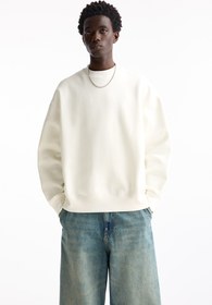 تصویر سویشرت ساده یقه دوچرخه برند PullAndBear Bisiklet yaka basic sweatshirt