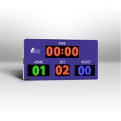 تصویر اسکوربورد دیجیتال چند منظوره با کیبورد اختصاصی وایرلس مدل EC80 multifunctional digital scoreboard with dedicated wireless keyboard model ec80