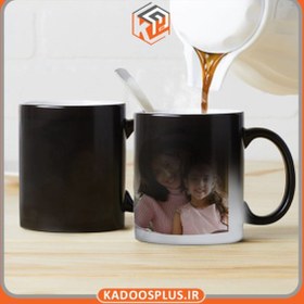 تصویر چاپ لیوان حرارتی طرح دلخواه ا print mug magic print mug magic