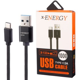 تصویر کابل تایپ سی فست شارژ X-Energy X-133 2A 1m 