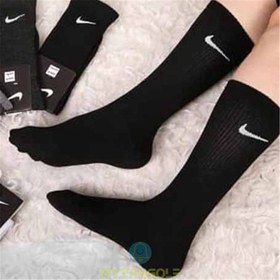 تصویر جوراب نایک ساق بلند سیاه مردانه مدل Nike black 