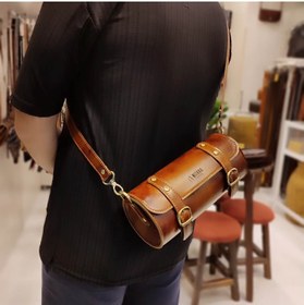 تصویر کیف کراس بادی چرمی تونلی دست دوز مدل C187 Leather bag