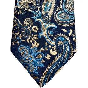 تصویر کراوات بته جقه آبی | R&R 