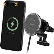 تصویر هولدر شارژر وایرلس مگنتی 20 وات پرودو مدل Porodo Magnetic Car Charger Mount 3in1 