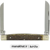 تصویر قلمتراش دو تیغ دسته شاخ گوزن 11 سانت استاد بیژن صفاری 