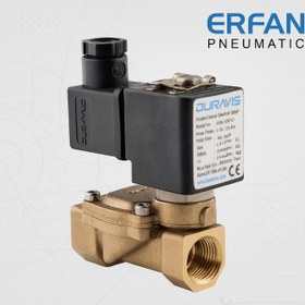 تصویر شیربرقی دیافراگمی برنجی 2/2 DURAVIS سایز 1/2 NC 