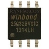 تصویر آی سی بایوس لپ تاپ Winbond W25Q32BVSIG 4M SOP8 3V 