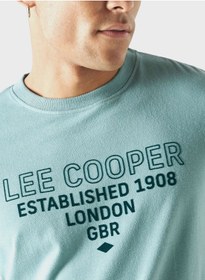 تصویر تی‌شرت یقه گرد با شعار برند lee cooper Slogan Crew Neck T-Shirt