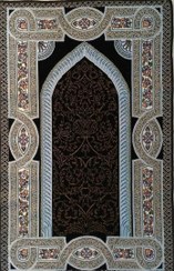 تصویر سجاده طرح محراب رنگ مشکی 