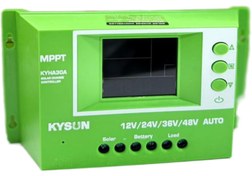 تصویر شارژ کنترلر دیجیتال خورشیدی ولتاژ خودکار 12/24/36/48 برند کایسان 30آمپر مدل KYHA30A MPPT KYHA30A