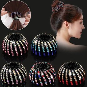 تصویر گیره چنگکی - آبی گیره تاشو نگینی