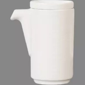 تصویر سس خوری چینی زرین فرم اس سفید (180 سی‌سی) Zarin Iran S-form White 2 Pieces FDC Creamer 180cc