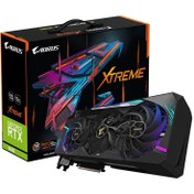 تصویر کارت گرافیک جیفورس آر تی ایکس مدل GIGABYTE AORUS 3080 XTREME 10G Gaming NON LHR 100 Hshrite برند GeForce RTX 