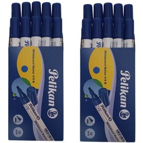 تصویر ماژیک وایت برد پلیکان مدل 418M بسته 20 عددی - قهوه ای 