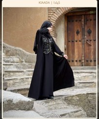 تصویر سارافون عبای زنانه مدل سیمین دو تکه 