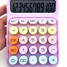 تصویر ماشین حساب فانتزی دکمه‌رنگی Cltllzeiv calculator sloar