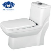 تصویر توالت فرنگی یک تکه یاریس خروجی به کف برند مروارید 