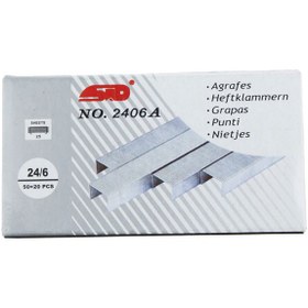 تصویر سوزن منگنه اس تی دی STD 2406A بسته 1000 عددی STD Staples 2406A Size 24/6