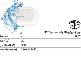 تصویر چراغ ال ای دی سقفی/دیوار رویان نور 