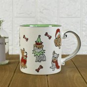 تصویر ماگ سرامیکی سگ کریسمس 