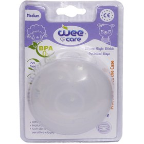 تصویر محافظ سینه سیلیکونی وی کر کد 902 سایز متوسط Wee Care Silicone Nipple Shields Code M902