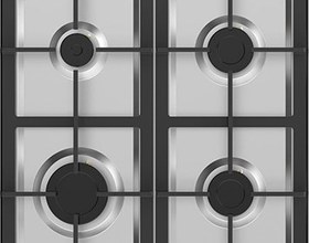 تصویر اجاق گاز استیل ۵ شعله تی اندی مدل TD 112E T&D Steel Hob Model TD 112E