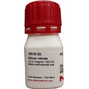 تصویر نیترات نقره ACS reagent 99% برند سیگما آلدریچ کد 209139 