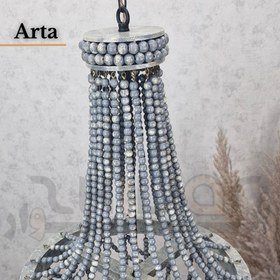 تصویر لوستر چوبی نئوکلاسیک 6 شعله آرتا 40 ژیوار 