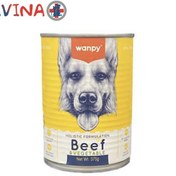 تصویر کنسرو سگ ونپی با طمع گوشت گاو 