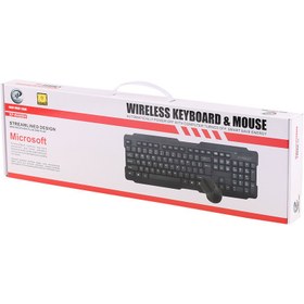 تصویر کیبورد و ماوس بی سیم ایکس پی پروادکت مدل XP-W4800 با حروف فارسی XP-Product XP-W4800 Wireless Keyboard and Mouse