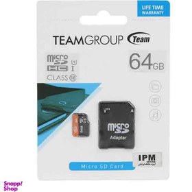 تصویر رم تیم گروپ (Team Group) مدل 500X U1 C10 ظرفیت 64 گیگابایت با خشاب 