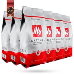 تصویر قهوه ایلی illy مدل اسپرسو مدیوم رست espresso medium roast یک کیلویی بسته 6 عددی 