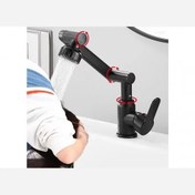 تصویر شیر آب تلسکوپی بازویی مدل واتر تپ(رنگ طوسی) (شیر متحرک 360درجه - شیر متحرک روشویی) Water tap valve