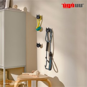 تصویر قلاب دیواری ایکیا UTSADD Black Cat Face Wall Hooks IKEA hook, black