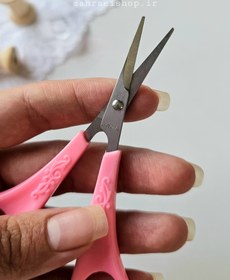 تصویر قیچی اقتصادی مخصوص کارهای هنری صورتی 