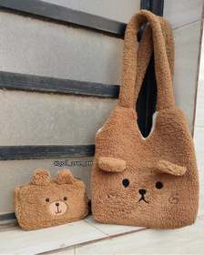 تصویر کیف دوشی تدی مربعی 